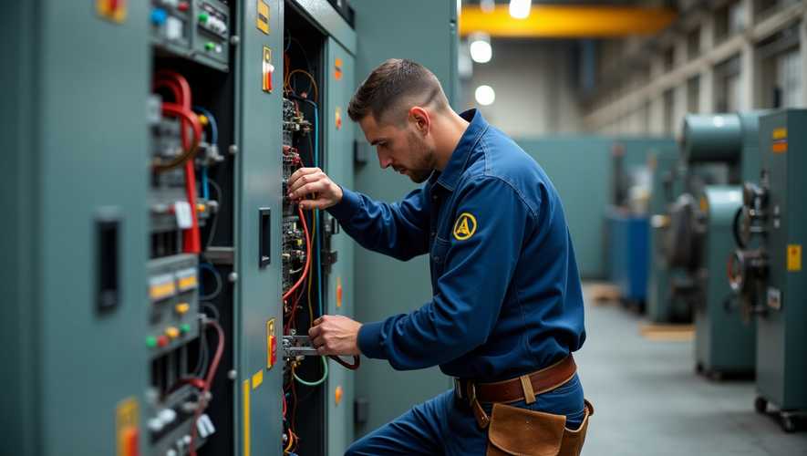 Elektriker bei der Fehlersuche